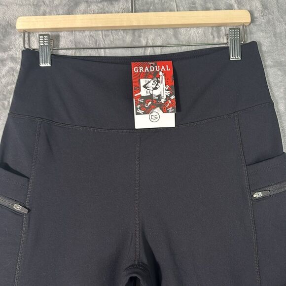 NWT New Gradual Black Leggings with pockets Size Large - Picture 2 of 10